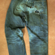 This is a Wednesday, March 12, 1997, photo of an approximately 100-year-old pair of Levi Strauss & Co. jeans recently purchased by the company for $25,000. The jeans, found last November in an abandoned mine, are one of the two oldest-known pairs of Levi's in existence. (AP Photo/Sam Morris)
